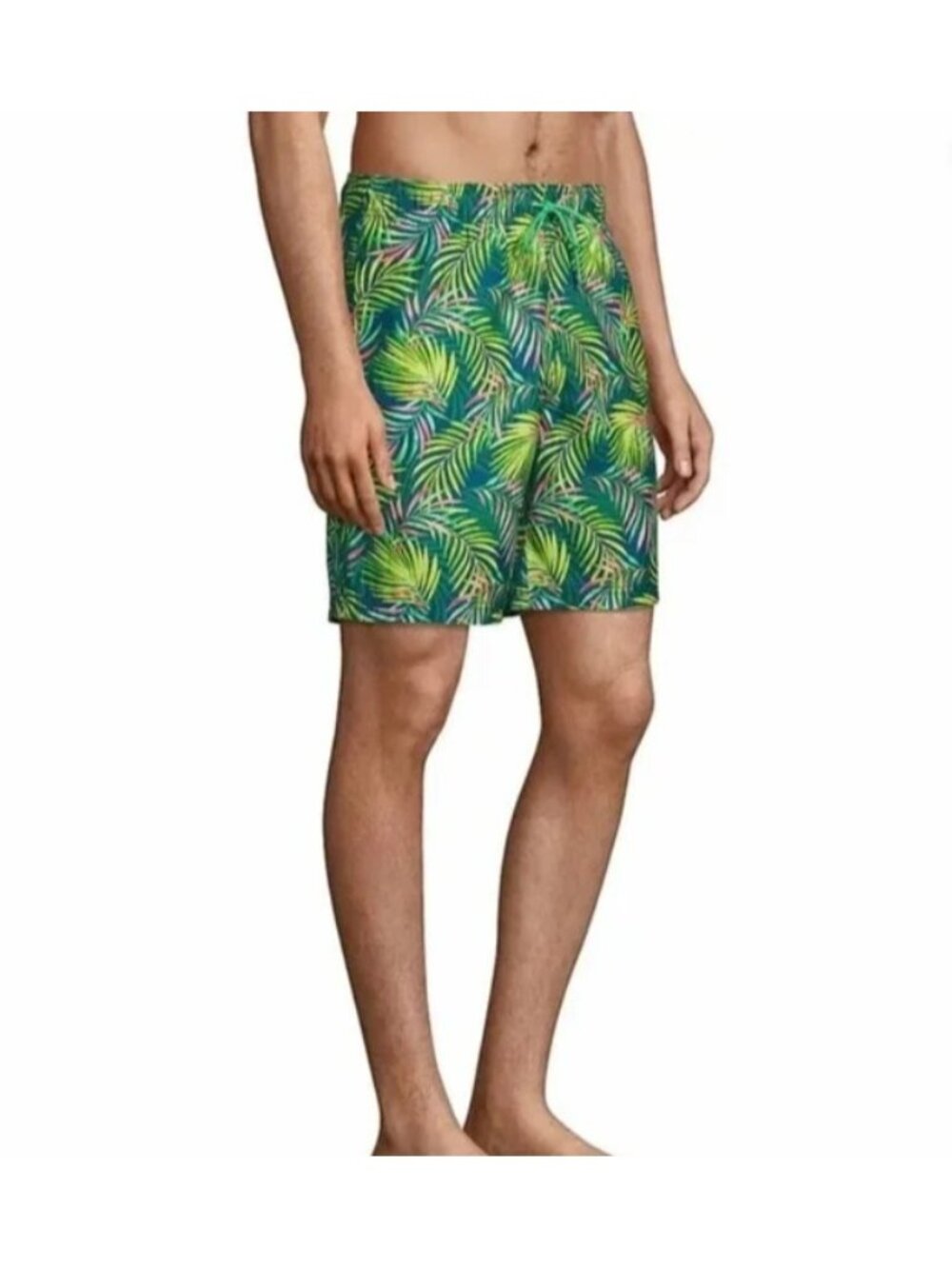 Lands End Swim Trunks XL 8" Inseam UPF 50 Pockets Elastic Waist Mesh Liner NWT